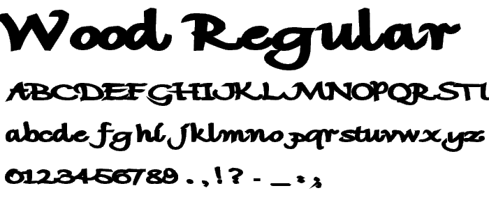 WOOD Regular font